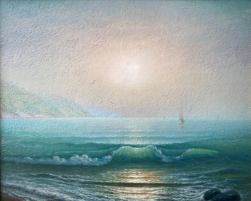 Солнце. Море (2023, х.к.м., 26x32, арт. 138К.9) - 14 000 ₽