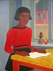 Девочка с книгой у окна (1968, х.м., 100x69.5, арт. М01К.14)