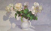 Белые розы (2020, х.м., 30x50, арт. 35К.129) - 34 000 ₽