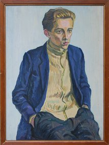 Портрет сидящего юноши в синем пиджаке (1962, к.м., 69x49, арт. М01К.20)