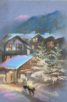 в Альпах (год не указан, бум.,темпера,пастель, 32x25, арт. 12К.43) - 3 400 ₽