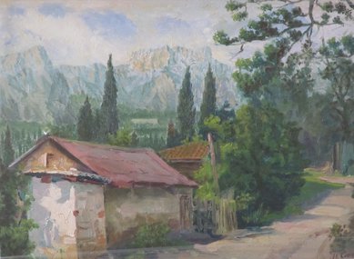 Крымская улочка (1986, к.м., 33x48, арт. 92К.15) - 20 500 ₽