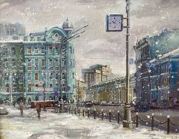 Снежный апокалипсис (2025, х.м., 40x50, арт. 88к53) - 19 500 ₽