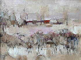 Зимняя околица (2016, к.м., 18x24, арт. 74К.16) - 10 200 ₽