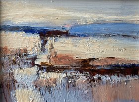 Зимний вечер (год не указан, х.к.м., 9x12, арт. 74К.017) - 4 200 ₽