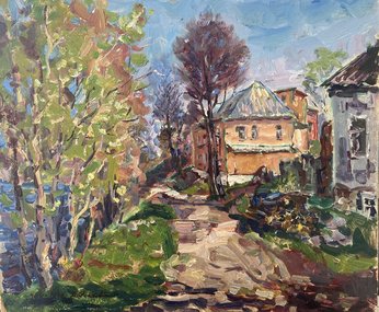 Заволжье (2007, орг.м., 37.5x44, арт. 80к2) - 6 800 ₽