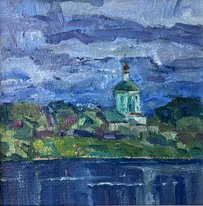 Тверь. пасмурный день (2001, к.м., 25x25, арт. 92К.010) - 6 800 ₽