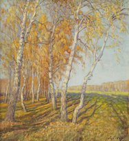 Осень (1989, х.м., 41x39, арт. 32К.17) - 34 000 ₽