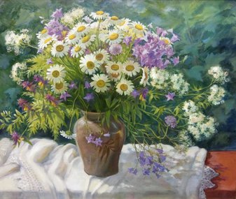 Полевой букет (2017, х.м., 50x60, арт. 22К.5) - 25 500 ₽