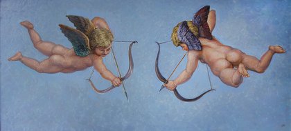 Амур и Купидон (2018, х.м., 40x85, арт. 35К.119) - 70 000 ₽