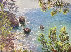 Лазурное море (2016, х.м., 60x80, арт. 35К.01) - 60 000 ₽