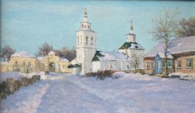 Зима. Храм Преображения (2024, х.м., 15x25, арт. 23к.8) - 11 100 ₽