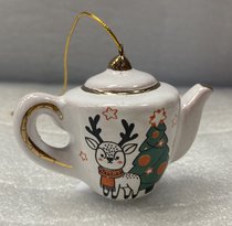 чайничек с оленем (2025, майолика, 5x6.5, арт. 79ПТ02200-1114) - 700 ₽
