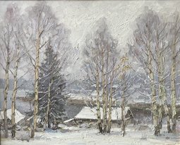 Первый снег (2012, х.м., 40x50, арт. 35К.144) - 20 500 ₽