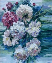 Лето (пионы) (2024, х.м., 50x60, арт. 76к38) - 59 500 ₽