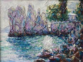 Розовое утро (2016, к.м., 30x40, арт. 76к34) - 8 500 ₽