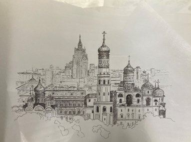 Скетч (эскиз) (год не указан, бумага,линер, 30x40, арт. 26К.016) - 3 000 ₽