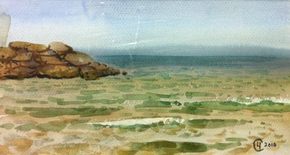 Море в Тель-Авиве (2010, б.акв., 11x20, арт. 42К.23) - 1 700 ₽