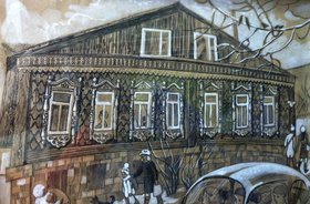 Дом в Овражном (2014, кр.тушь бел., 20x30, арт. 03К.3) - 5 100 ₽