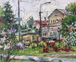 В сквере у Яузских ворот (2018, х.м., 20x25, арт. 27К.5) - 14 000 ₽