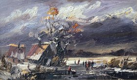 Начало зимы (2012, орг.м., 31x50, арт. 45К.028) - 17 000 ₽