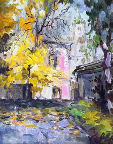 Дворик на Солянке (2017, х.м., 25x20, арт. 01К.02) - 6 800 ₽