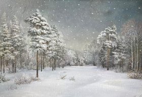 Снегопад (2009, х.м., 55x80, арт. Ас.01) - 25 000 ₽