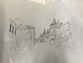 Скетч (эскиз) (год не указан, бумага,линер, 30x40, арт. 26К.017) - 3 000 ₽