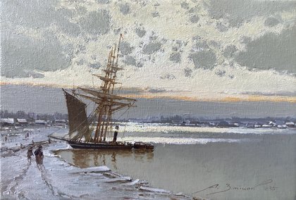 У северных берегов (год не указан, х.м., 20x30, арт. 91к27) - 17 000 ₽