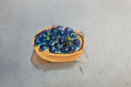 Плошка с ягодами (год не указан, бум,пастель, 18x25, арт. 12К.14) - 8 500 ₽