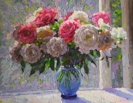 Пионы (2020, х.м., 40x50, арт. 35К.141) - 42 500 ₽