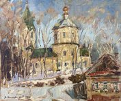 Деревня Прутня. У могилы А.Керн (1998, орг.м., 41x49, арт. 80к4) - 6 800 ₽