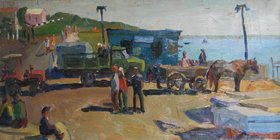 Ростов-на-Дону. Переправа (1960, к.м., 30x55.5, арт. М01К.54)