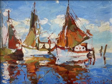 Лодки (2019, орг.м., 17x24, арт. 90К.4) - 8 500 ₽
