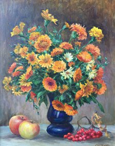 Нат-р с жёлтыми цветами (2019, х.м., 50x40, арт. 15К.17) - 17 000 ₽