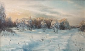 Желтый закат (2023, х.м., 52x83, арт. 106к8) - 20 000 ₽