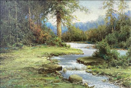 Лесная речка (2025, х.м., 20x30, арт. 91к32) - 21 500 ₽