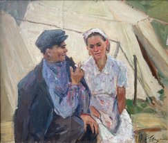 Свидание (год не указан, к.м., 40x50, арт. 92К.20) - 34 000 ₽