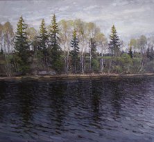 Первая зелень (2018, х.м., 55x50, арт. 35К.74) - 37 500 ₽