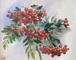 Рябина (2019, х.м., 20x25, арт. 28К.26) - 8 500 ₽