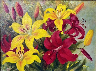 Лилии (2015, х.м., 30x40, арт. 104К.7) - 12 000 ₽