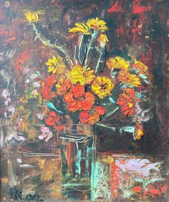 Полевые цветы (год не указан, к.м., 50.5x44, арт. 95К. 2) - 17 000 ₽