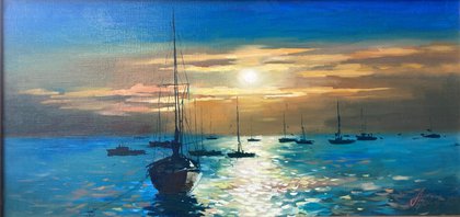 Воды атлантики (2017, х.м., 40x80, арт. 46К.08) - 42 500 ₽