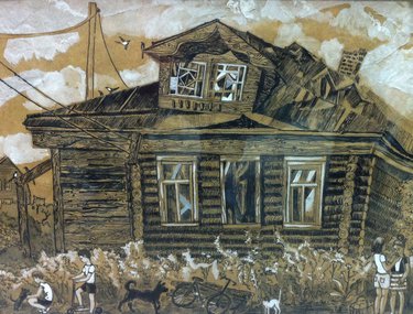 Брошеный дом (2014, кр.тушь бел., 30x40, арт. 03К.1) - 8 500 ₽