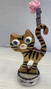 Кот прищепка (2025, смешанная техника, 16x9, арт. 48п44) - 1 600 ₽