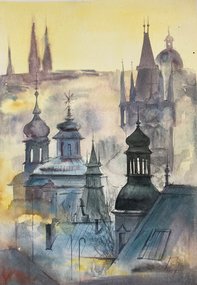 Утром (год не указан, бум.,акв.,пастель, 48x32, арт. 12К.47) - 6 800 ₽